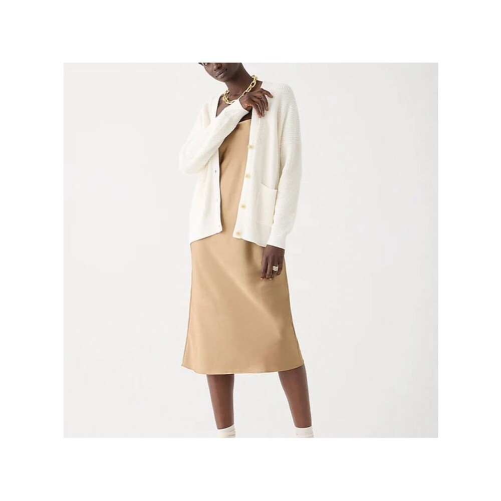 J. Crew Cream Button Down Cocoon Cardigan - Picture 4 of 11